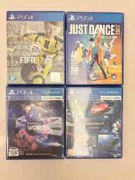 PS4 遊戲合集 FIFA 17, Just Dance 2017, VR Worlds, VR Demo
