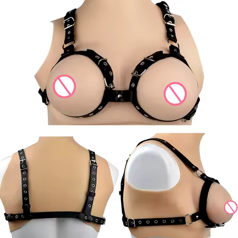Men/Women Leather Exotic Accessories Chest Suspender Harness BDSM Bondage Costume Belt Adjustable Bo