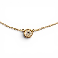 全新 ◇ TIFFANY&Co. Tiffany 30883543 By the Yard AU750 (YG) 項鍊，鑲嵌1顆鑽石（約0.18克拉），直徑約5.30毫米，黃金材質，重2.04克，女士