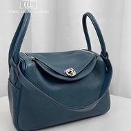 🌈Hermes💙Lindy 26💙鴨子藍銀扣🌟98新🌈TC皮🌟Stamp A🌟愛馬仕🌟