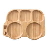 (FHZY) Baby Dinnerware Plates Dinnerware Plate Newborn Bamboo Dishes Items Tableware for Stuff Acces