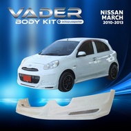 ชุดแต่งรถยนต์สเกิร์ต หน้า หลัง ข้าง รอบคัน Nissan March ทรง Euro 2010-2013 (งานไม่ได้ทำสี) ABS เข้าร