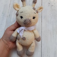 Hand crochet Soft Giraffe Stuffed toys Animals Plush toys Knit Gift