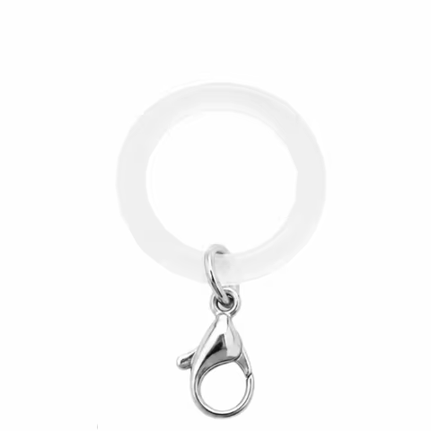 50pcs Hardware Silicone Silicone Key Chain Transparent Soft Silicone Key Ring Lobster Clasp O Ring W