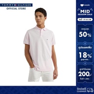 Tommy Hilfiger เสื้อโปโลผู้ชาย รุ่น MW0MW32346 TOG - สีชมพู