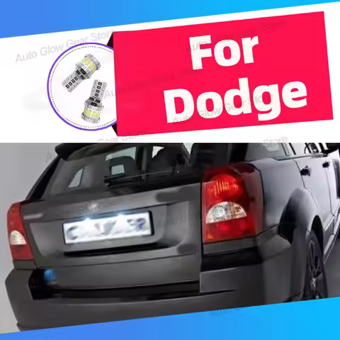 2x LED License Plate Lights W5W T10 For Dodge Avenger Caliber Charger Grand Caravan Dart Durango Jou