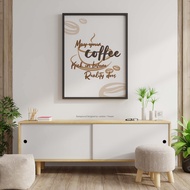 Coffee Quotes Wall Art Deco with Photo frame