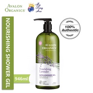 Avalon Organics Nourishing Lavender Bath &amp; Shower Gel 946ml Body Skin Nourishing &amp; Moisturizing 薰衣草精油有機沐浴露 [MY KING AUS]