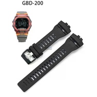 GBD 200 WatchBand Bracelet For G-SHOCK Casio GBD-200-1A GBD-200RD-4 Soft Silicone Strap Black Watch 