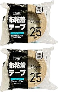 Strix Design HD-338F Fabric Adhesive Tape, Made in Japan, Brown, 88.2 ft (25 m) Roll, Width 2.0 inch
