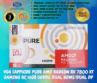 AMD VGA (การ์ดจอ) SAPPHIRE PURE  RADEON RX 7800 XT GAMING OC 16GB GDDR6 ของแท้ประกัน 3ปี