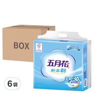 五月花 新柔韌抽取衛生紙 110張  12包  6袋