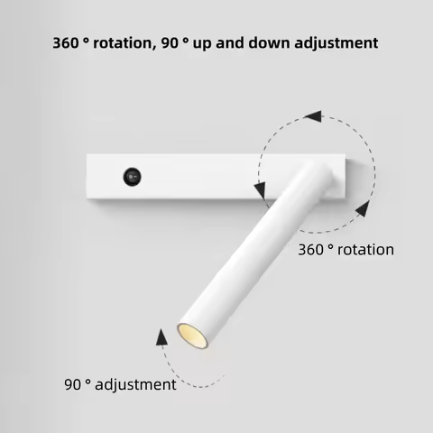 Bedhead wall light minimalist bedroom rotatable reading light LED eye protection spotlight new wall 