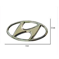 11cm x 5.5cm Hyundai Chrome Logo