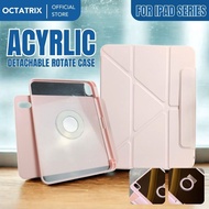Detachable Acrylic Case iPad Gen 10/11 11" Air 4567/Pro 11" Mini 6.3" 720 Magnetic With Pen Slot iPa