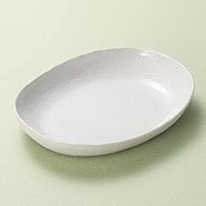 Large Bowl, Powdered Oval Curry Pot, 10.0 x 7.2 x 1.4 inches (25.3 x 18.2 x 3.5 cm), Restaurant, Ryokan, Japanese Tableware, Restaurant, Commercial Use