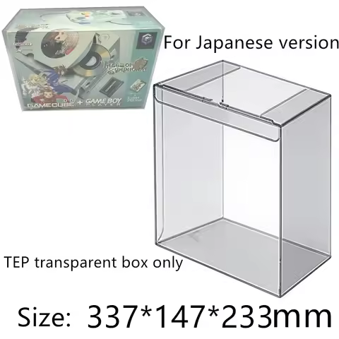 Transparent Box Protector For GameCube Console+Game Boy Player Base/NGC Collect Boxes TEP Storage Ga