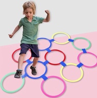Halloween Kids Grow Taller Outdoor Color Funny Physical Training Sport Toys Lattice Jumping Ring Set