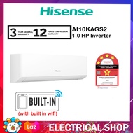 Hisense 1.0HP Air Cond Inverter R32 Air Conditioner (X5 TUA) AS10X5TUA / AS13X5TUA / (CBGS) AI09CBGS