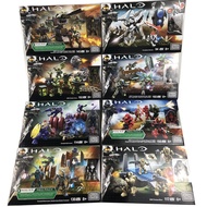 Genuine Mega Mega Mega Mega Halo Halo Prometheus Soldier Bag Team Set Building Blocks Variety