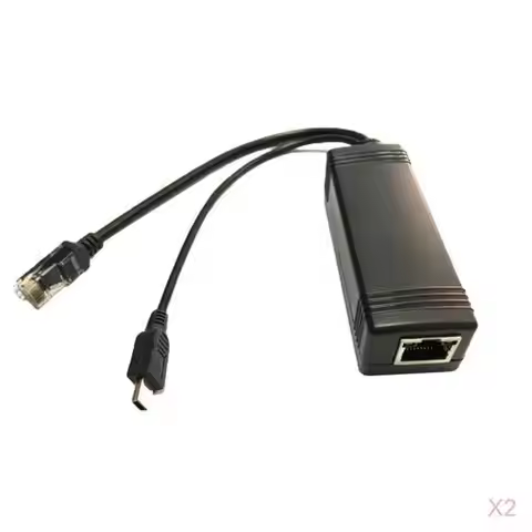 Ieee802.3af Poe Splitter Adapter Plastic 48V Input to 5V Output for Poe Wifi Access Point 1000mb