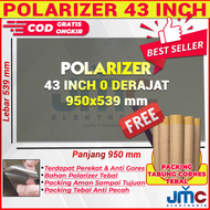 POLARIZER LCD 43 INC POLARIS POLARIZED 43 INCH 0 DERAJAT POLARISER 43IN LAPISAN PLASTIK POLARIZER DEPAN