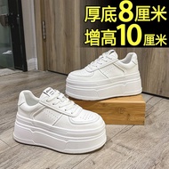 Small White Shoes Casual Shoes Thick-Soled Shoes Sports Shoes Thick-Soled White Shoes Women Thick-So