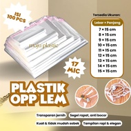 OPP PLASTIC THIN GLUE 7X15; 8X15; 9X15; 10X15; 11X15; 12X15; 13X15; 14X15; 15X15