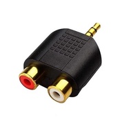 Audio 3.5mm St Plug to Dual RCA Jack Adaptor, 3.5mm to 2 RCA, 2 RCA to 3.5mm, Audio to RCA, RCA to 3