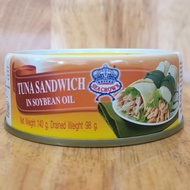 SEA CROWN [round box / ORANGE 140g] Tuna Chunks in SOY Oil [THAILAND] Tuna Chunks in Soybean Oil (HA