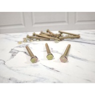 Yellow Bolt (BN) 6x60 Yellow Hexagon Bolt Nut/ Hex Bolt Nut/