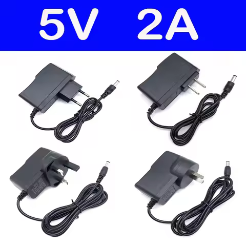 1PCS New DC 5V 2A Converter Adapter AC 100V-240V 5V2A 2000mA Power Supply EU US UK AU Plug For T95 X