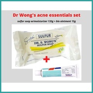 ➥ ⎯ ☘️ Dr Wong Acne essentials set Sulfur soap w/ moisturizer 135g+ bioderm ointment 15g