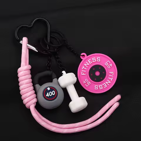 3DMini Dumbbell Fitness Kettle Keychain for Women Men Fashion Bag Pendant Fitness Enthusiast Athlete