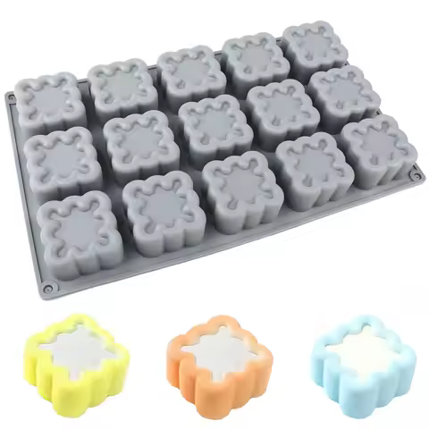 A Pack of Square Wave-Shaped Silicone Cake Molds, Non-Stick Silicone Mousse Cake Molds, Suitable for