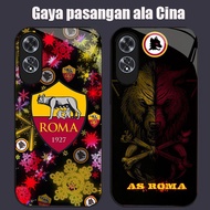 DJ-42 Roma Casing GLASS soft frame black OPPO Reno 11F 11 A79 A60 A78 8T A38 A58 A18 A98 5G