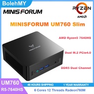 MINISFORUM UM760 Slim AMD Ryzen5 7640HS win11 Tri-Screen Display DDR5 Radeon760M Gaming MINI PC