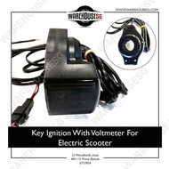 Key Ignition with Voltmeter 12V - 99V for E-scooter Fiido/ Dualtron/DYU/ Speedway/ Tempo