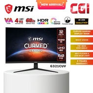MSI 31.5" G321CUV UHD 4K 4ms 60Hz VA Curved Gaming Monitor