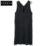 無標題灰色條紋背帶裙，S碼（BB153-55500JJ）（二手）