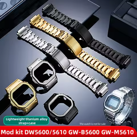 DW5600 GW-M5610 GW-B5600 Lightweight Titanium alloy bezel and watchband For G-SHOCK Casio 5600 5610