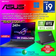 #RG181 USED ASUS ROG STRIX SCAR 16 G634JZ Gaming Laptop intel i9 149000HX 16GB 1TB SSD RTX4080  RTX 