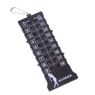 18 Hole Golf Stroke Putt Score Card Counter Indicator with Key Chain Golf Score Counter Black ISP Ho