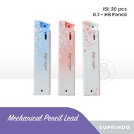 HB 0.7 mm Flower Pattern Mechanical Pencil Refill