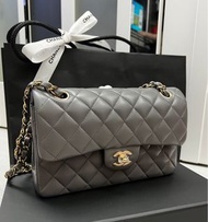 全新 Chanel classic frap CF small 深灰色 22a
