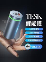 🔥廠家直銷🔥TESK特斯拉4680 4695可換電池30000毫安mini大容量彩燈快充充電寶