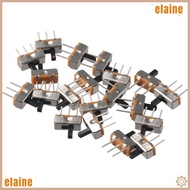 ELAINE 20pcs Toggle Switch, 2 Position 4mm Toggle Micro Slide Switch, Miniature Vertical 1P2T SPDT M