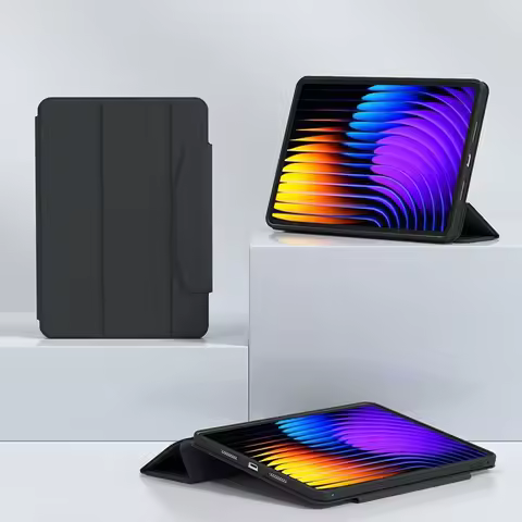 For Honor Pad X7 8.7 inch 2025 Magnetic Buckle Tablet Case Pad X7 3-Fold and Y-bracket Tablet Cover