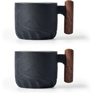 Ceramic Espresso Cup with Wooden Handle, Ceramic Tea Cup, Ceramic Small Coffee Cup, Suitable for Cof
