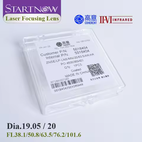 II-VI INFRARED CVD ZnSe Focusing Lens Laser Dia.19mm 20 F101.6 38.1 50.8 63.5 76.2 For CO2 Laser Cut